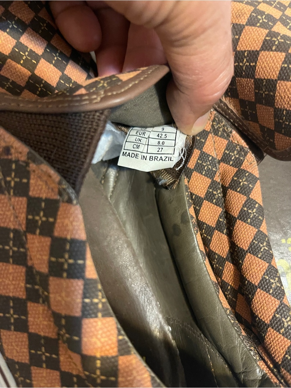 Alife Brown Checkerboard Slip-On Loafers - Picture 7 of 9